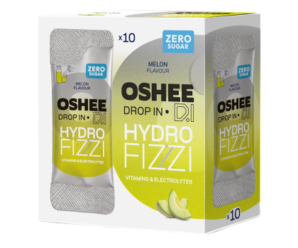 Zdrowa żywność OSHEE Proszek musujący DROP IN Hydrofizzi melon 10 saszetek